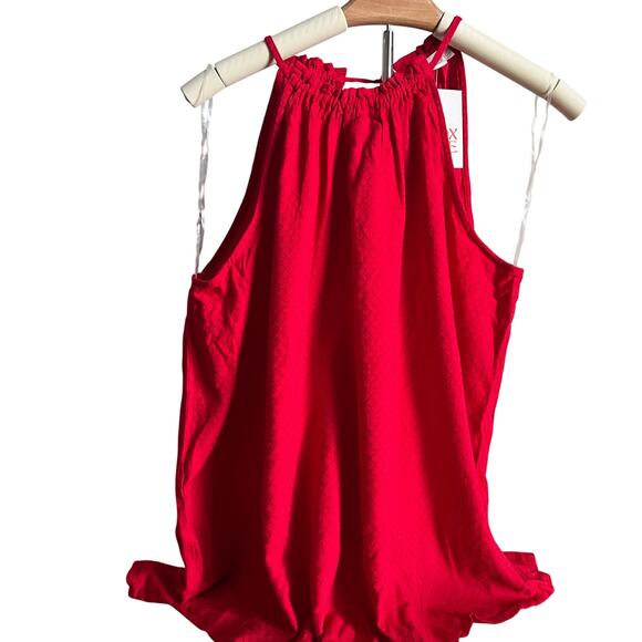 Knox Rose Women's Red Woven Halter Tank Top - Size XL - NWT - Picture 1 of 8